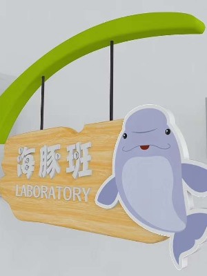 幼儿园可爱动物楼层牌班级牌制作